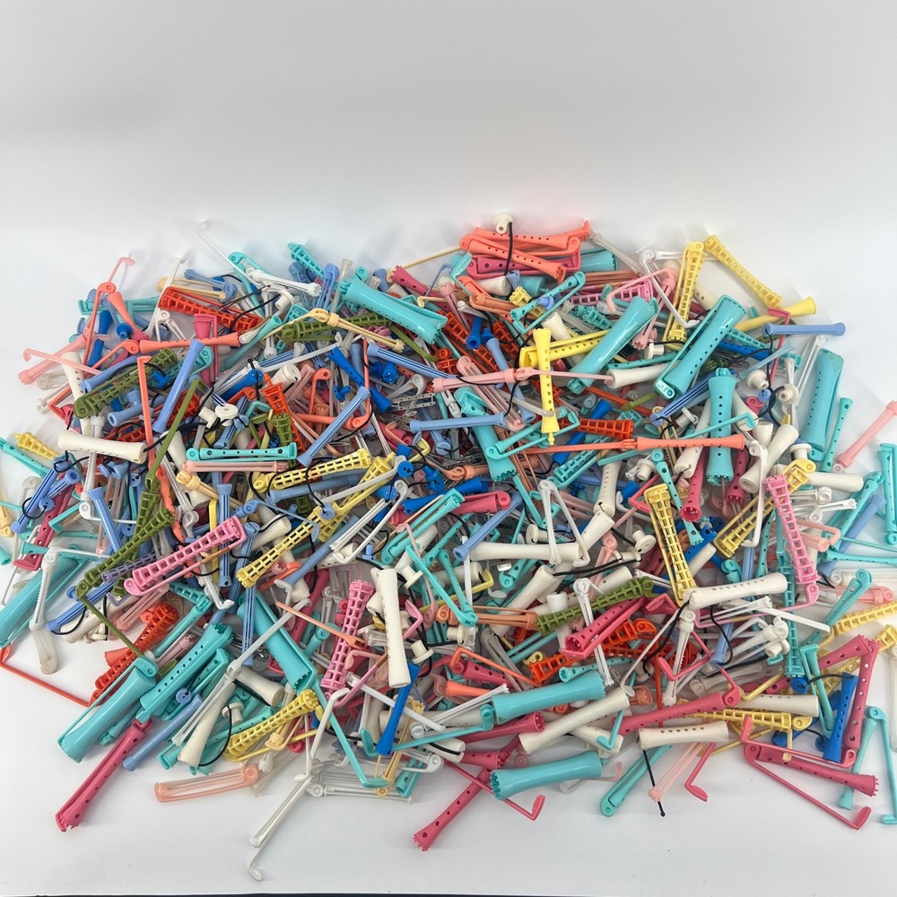 Vintage Bulk Lot Assorted Perm Rods Mixed Sizes Colors Hair Styling Salon